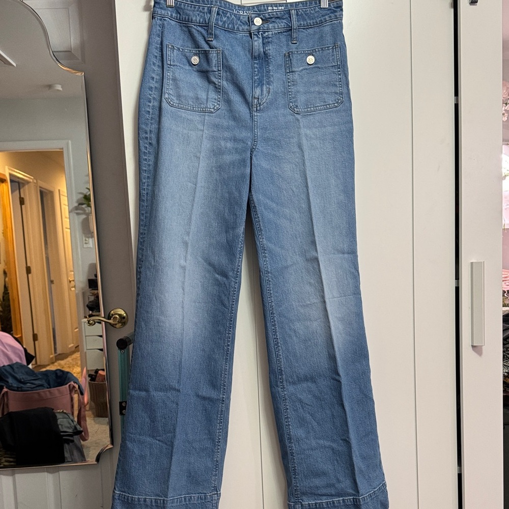 J. Crew wide leg  trouser jeans